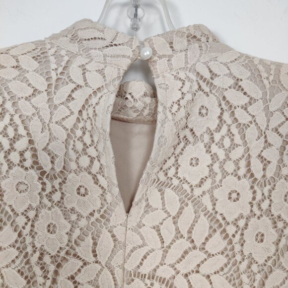 H&H&R Kid's Dress Size M Beige Lace Lined Boho Bohemian Party Minimalist Chic - Picture 4 of 11